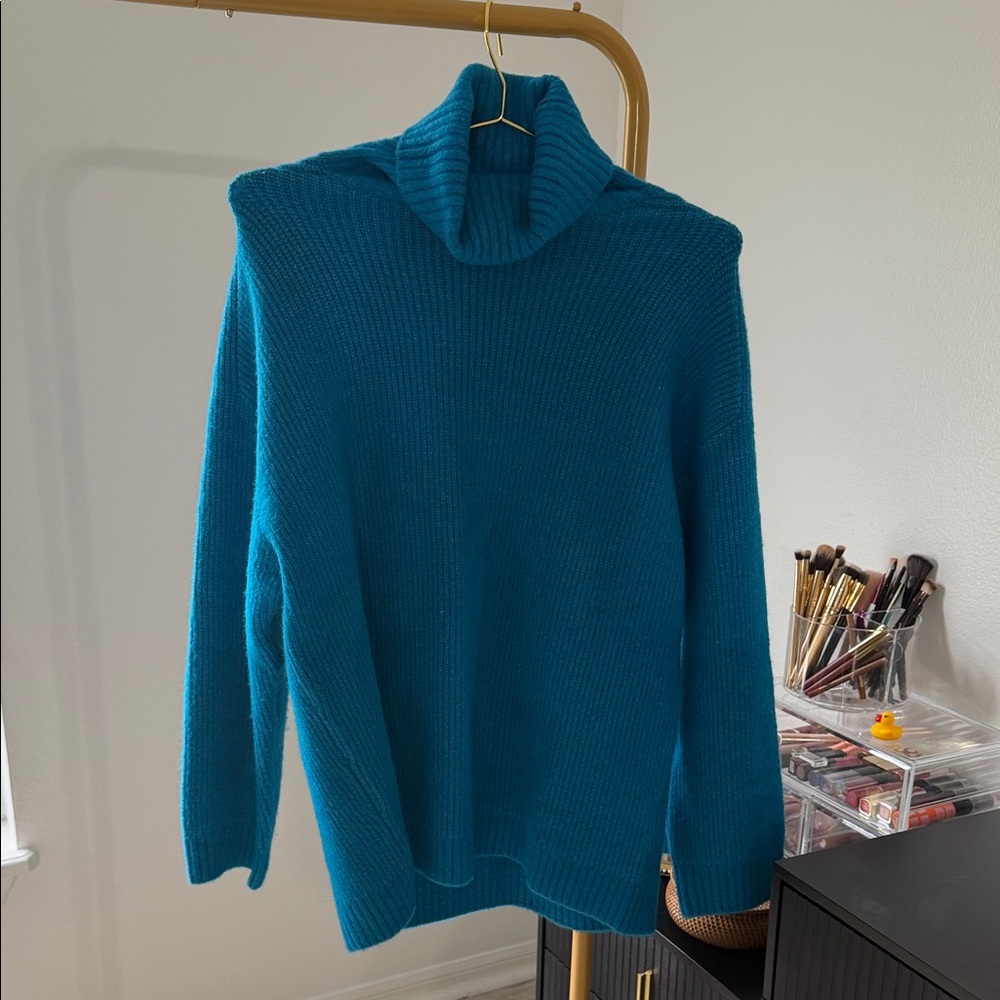 Zara Blue Cowl Neck Sweater